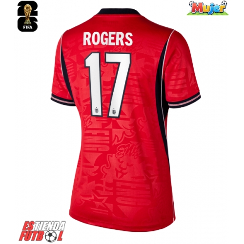 Inglaterra Morgan Rogers #17 Segunda Equipación Mujer Mundial 2026 Manga Corta